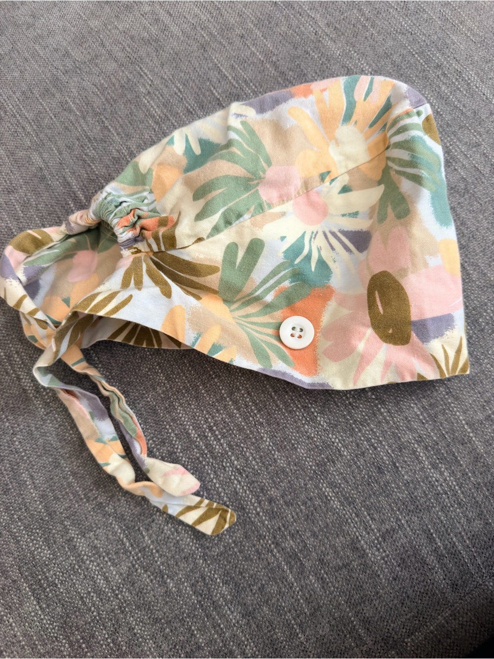 Unisex Floral Scrub Cap-Pastel Multicolor